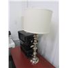 Image 1 : Plastic Storage Bins, Chrome Stick Lamp