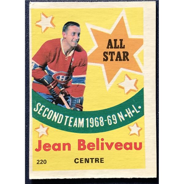 1969-70 O-PEE-CHEE JEAN BELIVEAU (HOF) AS