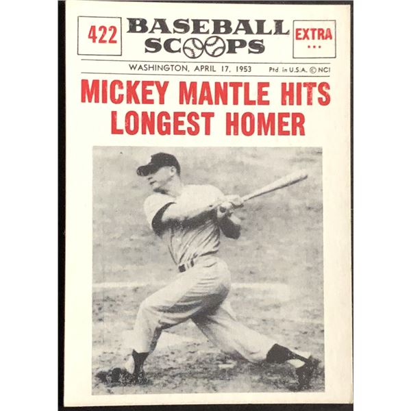 1961 NU CARDS BASEBALL SCOOPS MICKEY MANTLE (HOF)