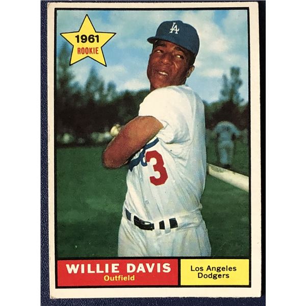 1961 TOPPS WILLIE DAVIS ROOKIE CARD