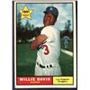Image 1 : 1961 TOPPS WILLIE DAVIS ROOKIE CARD