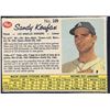 Image 1 : 1962 POST CEREAL SANDY KOUFAX (HOF)