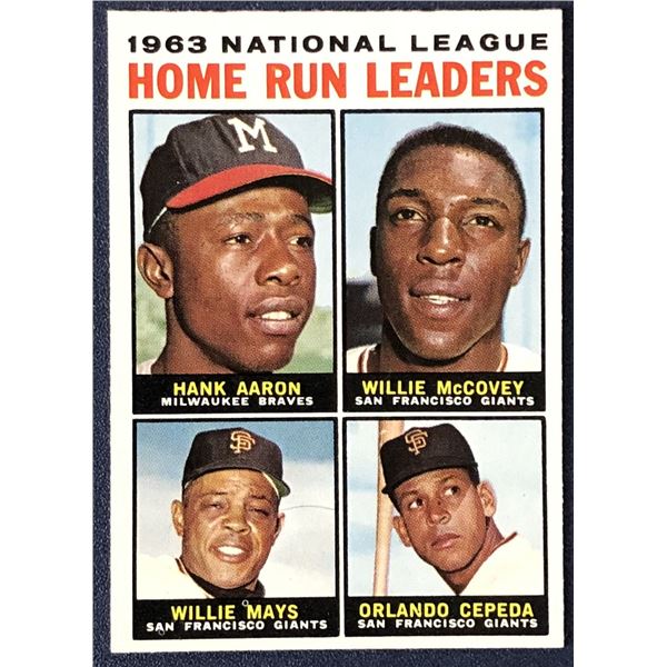 1964 TOPPS HANK AARON / WILLIE MAYS (HOF) LL
