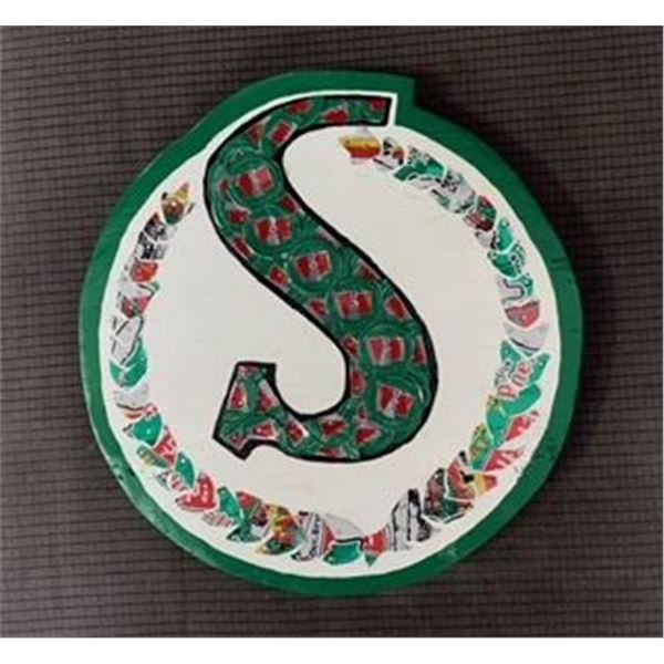 SASKATCHEWAN ROUGHRIDERS BOTTLECAP ART