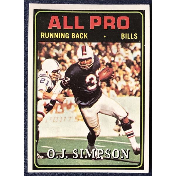 1974 TOPPS O.J. SIMPSON (HOF) AS