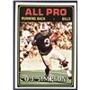 Image 1 : 1974 TOPPS O.J. SIMPSON (HOF) AS