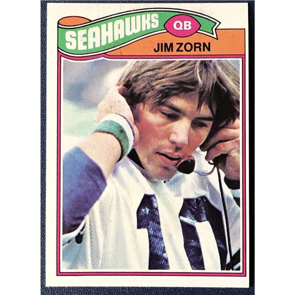 1977 TOPPS JIM ZORN (HOF) ROOKIE CARD