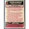 Image 2 : 1977 TOPPS JOHN HANNAH (HOF)
