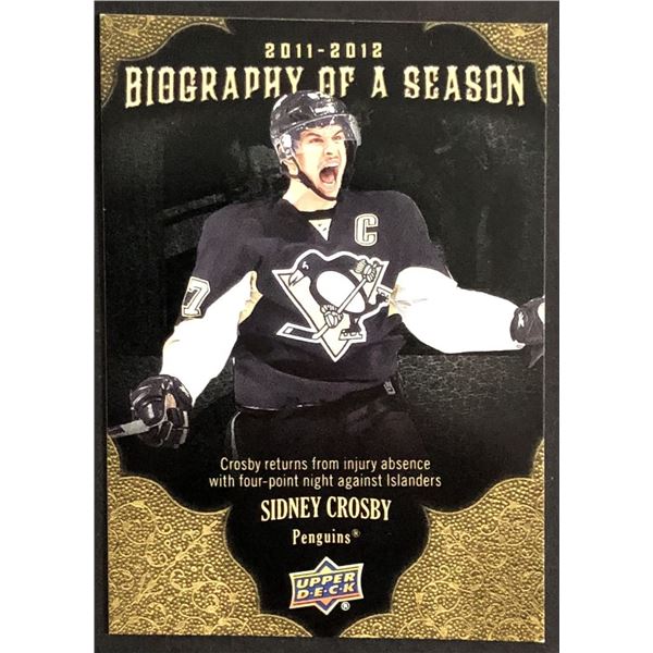 2012-13 UPPER DECK SIDNEY CROSBY SP