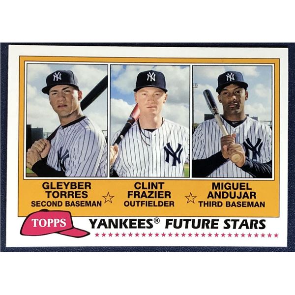 2018 TOPPS HERITAGE GLEYBER TORRES ROOKIE CARD
