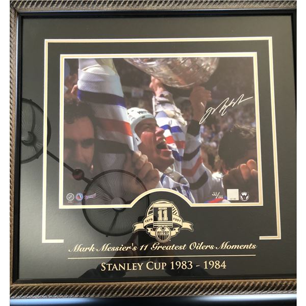 Limited Edition Mark Messier 11"x14" Greatest Moments '83-84 Stanley Cup autographed w/ COA