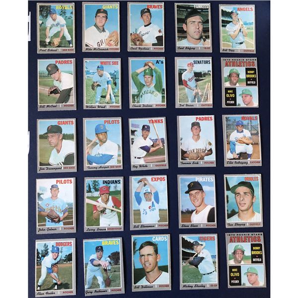1970 O-PEE-CHEE BASEBALL LOT - 25 CARDS