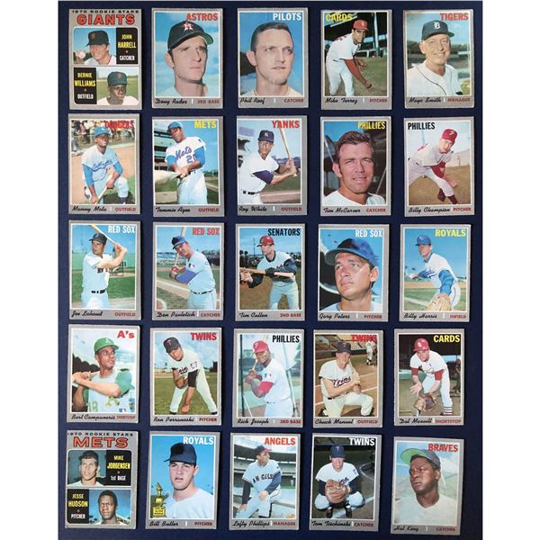 1970 O-PEE-CHEE BASEBALL LOT - 25 CARDS