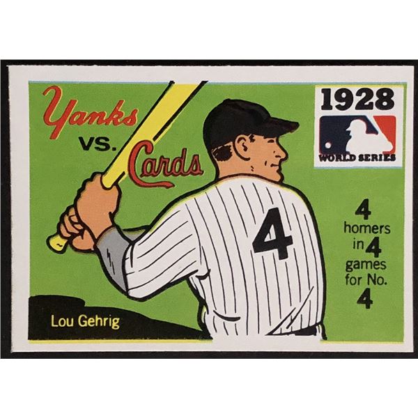 1971 FLEER WORLD SERIES BLACK BACK LOU GEHRIG (HOF)