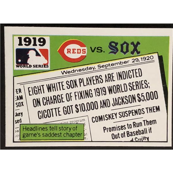 1971 FLEER WORLD SERIES BLACK BACK SHOELESS JOE JACKSON (HOF)