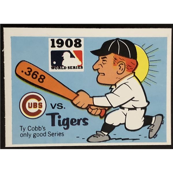 1971 FLEER WORLD SERIES BLACK BACK TY COBB (HOF)