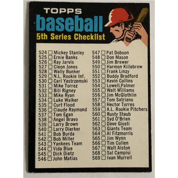 1971 O-PEE-CHEE 5th SERIES CHECKLIST