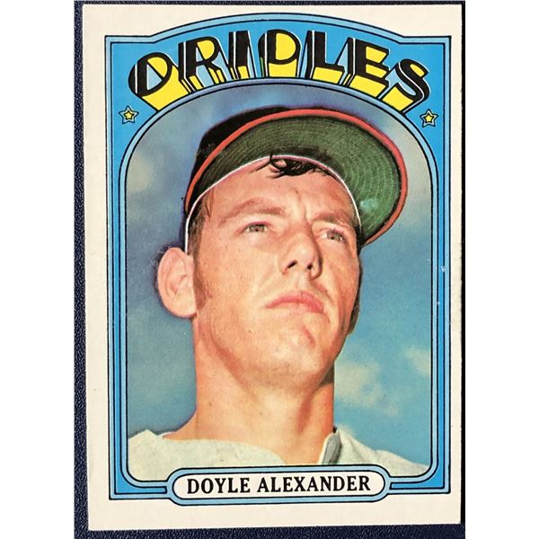 1972 TOPPS DOYLE ALEXANDER ROOKIE CARD