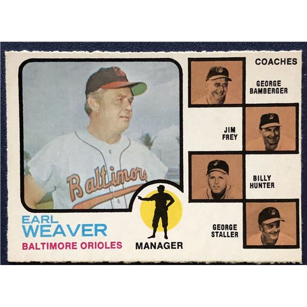 1973 O-PEE-CHEE EARL WEAVER (HOF)