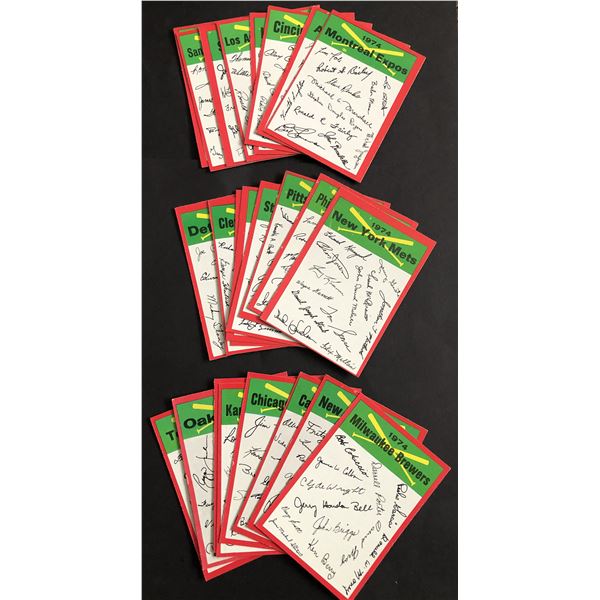1974 TOPPS TEAM CHECKLISTS COMPLETE SET (24)
