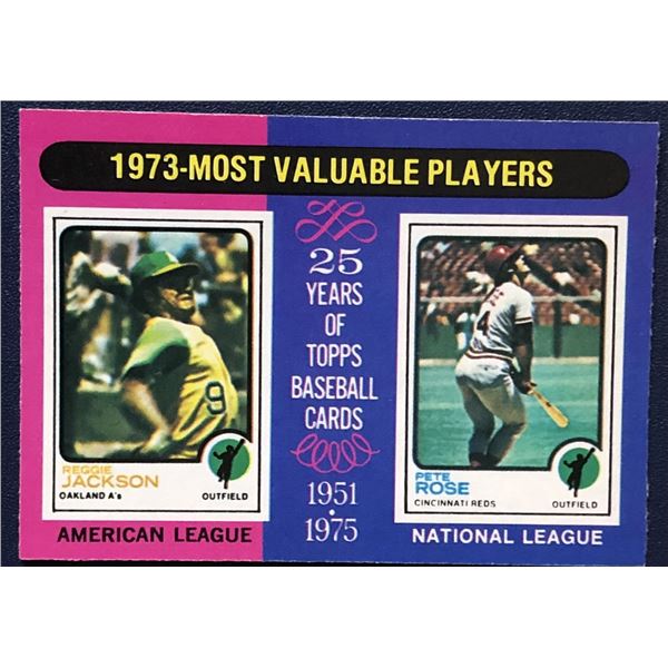 1975 O-PEE-CHEE PETE ROSE/REGGIE JACKSON (HOF) AW