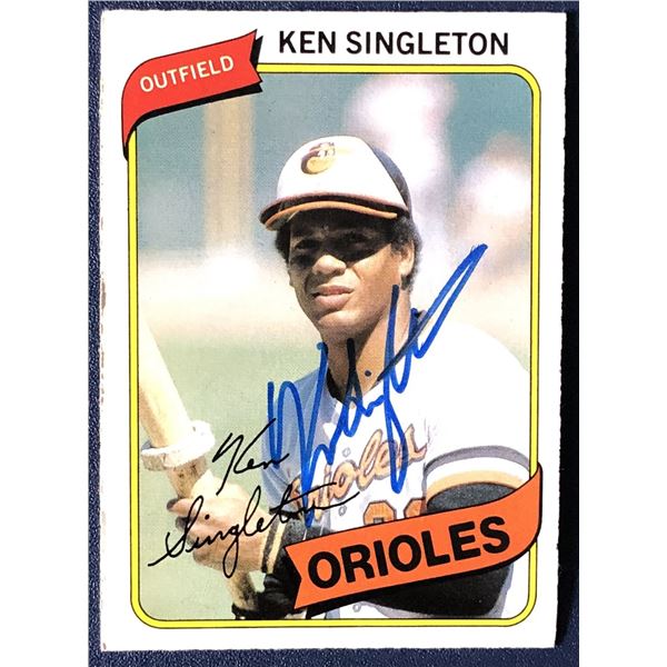 1980 O-PEE-CHEE KEN SINGLETON SIGNED
