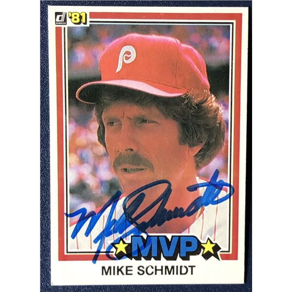 1981 DONRUSS MIKE SCHMIDT (HOF) SIGNED