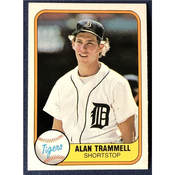 1981 FLEER ALAN TRAMMELL (HOF)