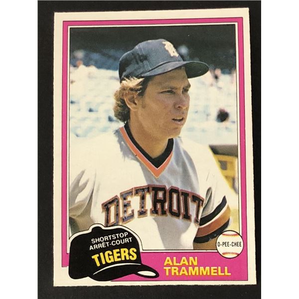 1981 O-PEE-CHEE ALAN TRAMMELL (HOF)