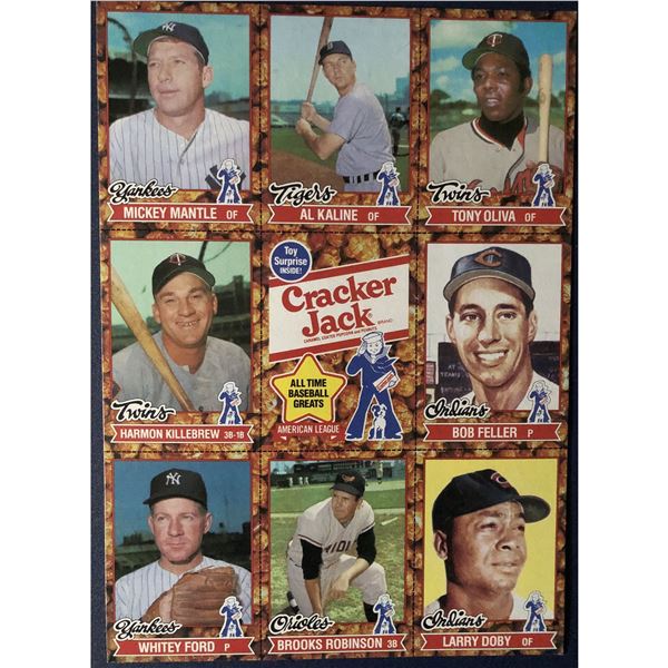 1982 TOPPS CRACKER JACK ALL TIME GREATS UNCUT SHEETS (2)