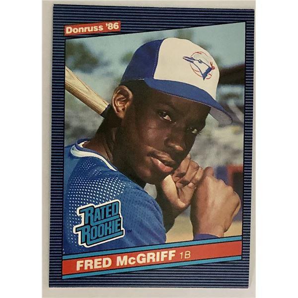 1986 DONRUSS FRED McGRIFF (HOF) ROOKIE CARD