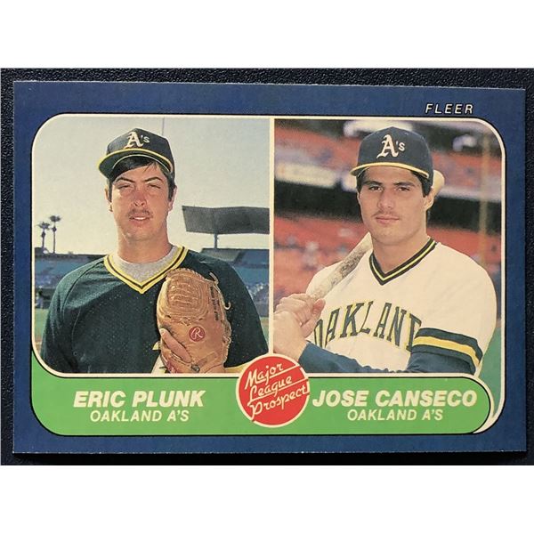 1986 FLEER JOSE CANSECO ROOKIE CARD