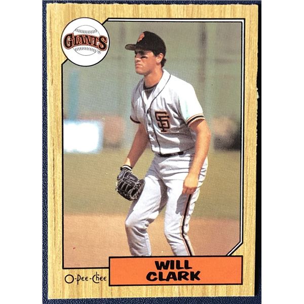 1987 O-PEE-CHEE WILL CLARK ROOKIE CARD