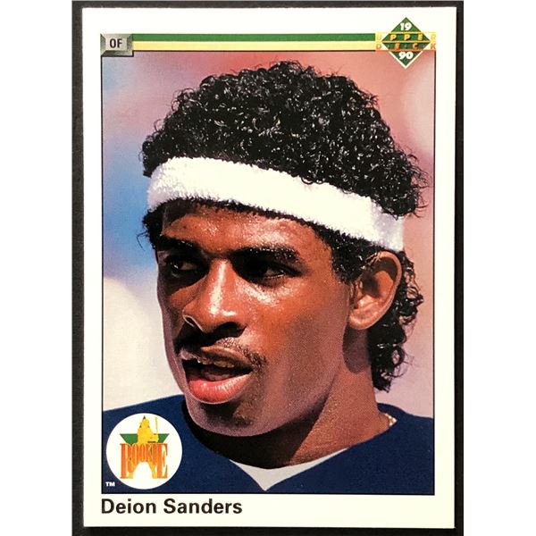 1990 UPPER DECK DEION SANDERS ROOKIE CARD