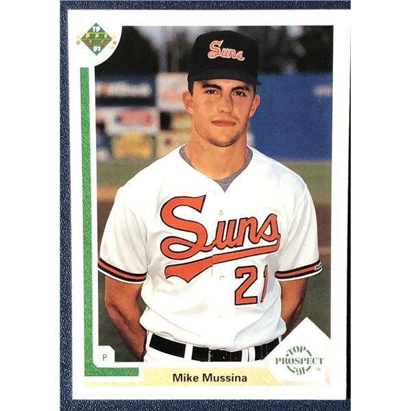 1991 UPPER DECK MIKE MUSSINA (HOF) ROOKIE CARD