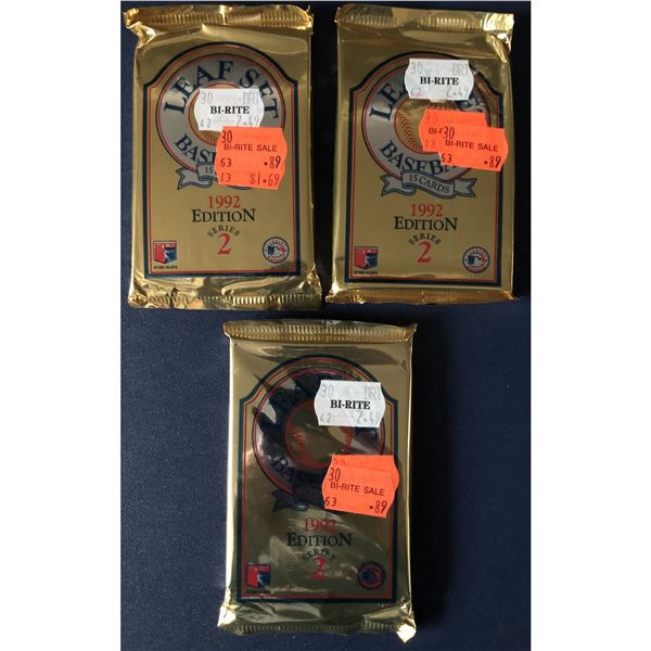 1992 LEAF BASEBALL FOIL PACKS (3)