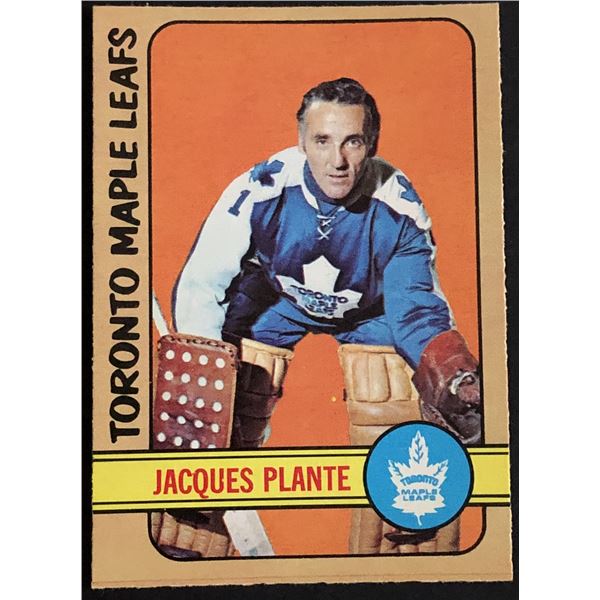 1972-73 O-PEE-CHEE JACQUES PLANTE (HOF)