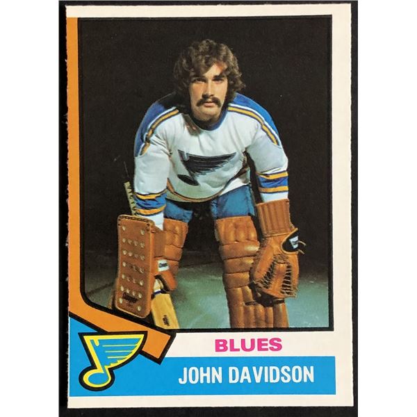 1974-75 O-PEE-CHEE JOHN DAVIDSON ROOKIE CARD