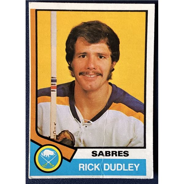1974-75 O-PEE-CHEE RICK DUDLEY ROOKIE CARD