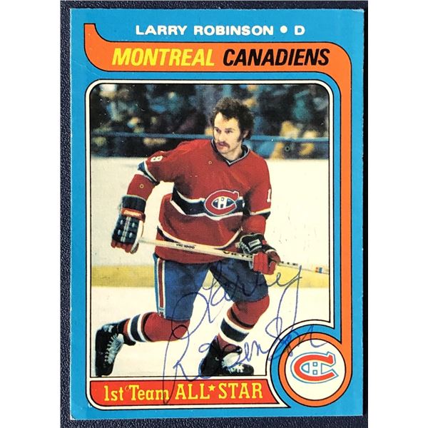 1979-80 LARRY ROBINSON (HOF) SIGNED