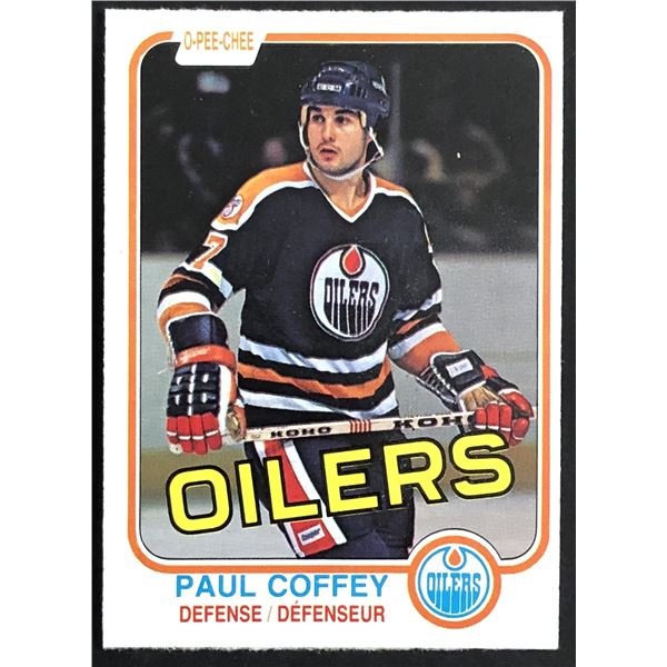 1981-82 O-PEE-CHEE PAUL COFFEY (HOF) ROOKIE CARD