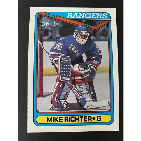 1990-91 O-PEE-CHEE MIKE RICHTER (HOF) ROOKIE CARD
