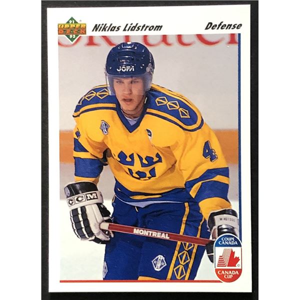 1990-91 UPPER DECK NIKLAS LIDSTROM (HOF) ROOKIE CARD