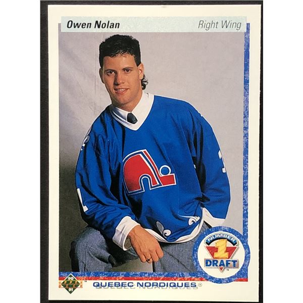 1990-91 UPPER DECK OWEN NOLAN ROOKIE CARD