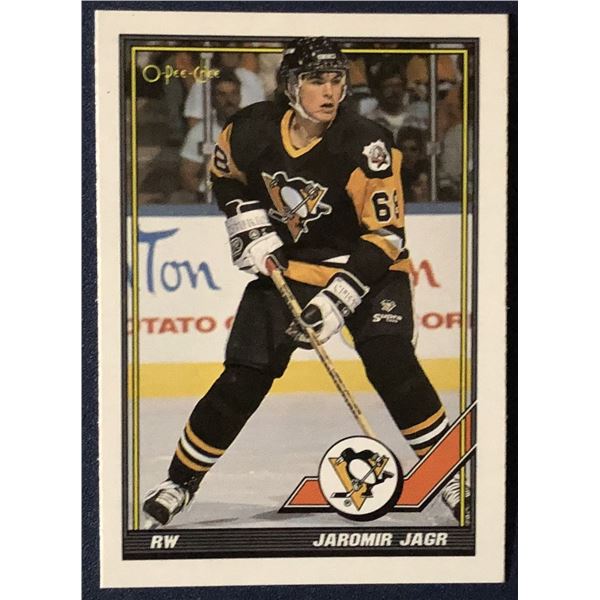 1991-92 O-PEE-CHEE JAROMIR JAGR (HOF) ROOKIE CARD