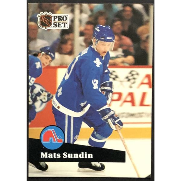 1991-92 PROSET MATS SUNDIN (HOF) ROOKIE CARD