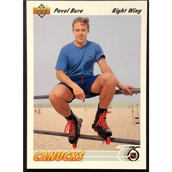1991-92 UPPER DECK PAVEL BURE (HOF) ROOKIE CARD