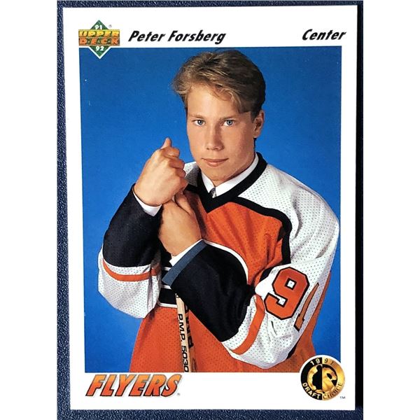 1991-92 UPPER DECK PETER FORSBERG (HOF) ROOKIE CARD