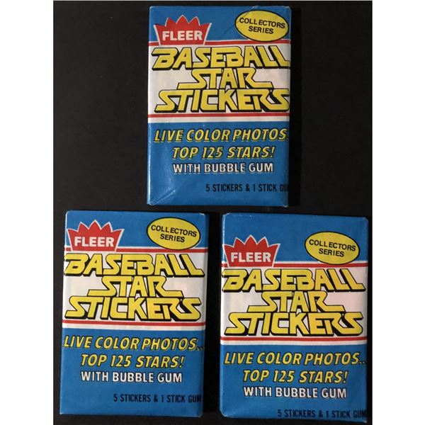 1981 FLEER STAR STICKERS BASEBALL WAX PACK (3 packs)