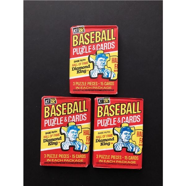 1982 DONRUSS Baseball wax packs (3)